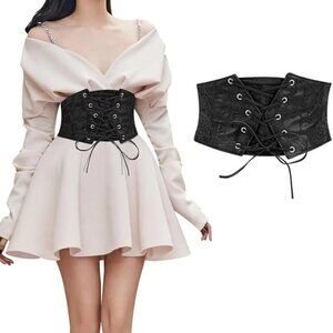 Women waist black belt